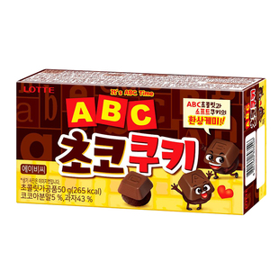 韩国进口LOTTE乐天ABC巧克力曲奇饼干办公室休闲食品解馋小零食