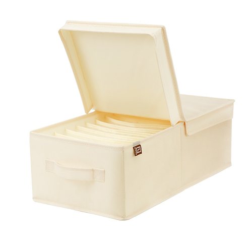 家用衣柜衣物分格收纳箱衣服裤子分层隔板整理神器 T恤布艺收纳盒