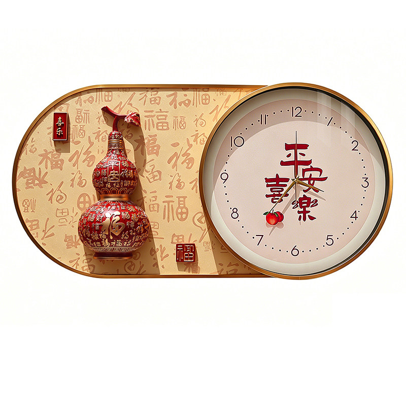 2026年新款电视墙背景墙挂画钟表