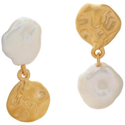 MonicaVinader珍珠拼接耳坠