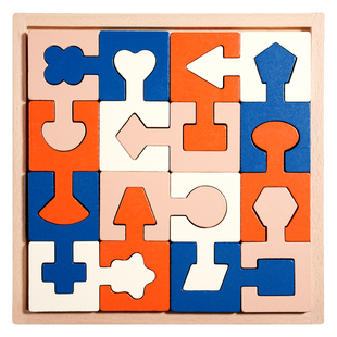 蒙氏早教几何形状配对积木幼儿手眼协调逻辑思维训练儿童益智玩具