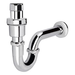 潜水艇洗脸盆墙排下水管配件全铜防臭入墙式水池洗手盆排水管P弯