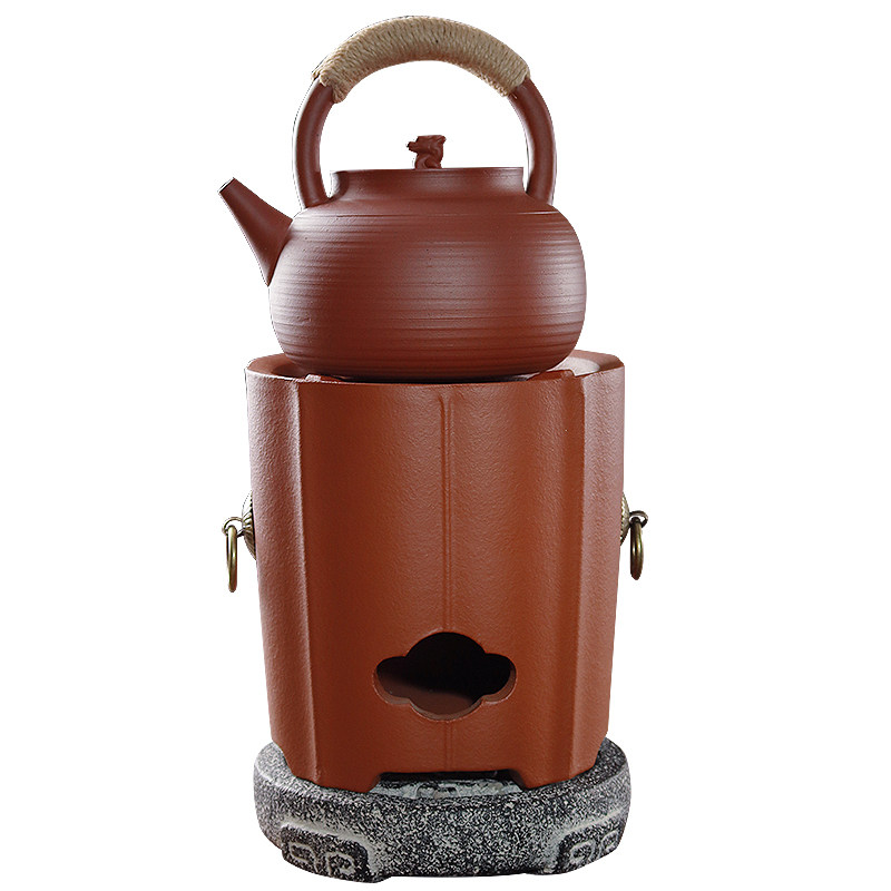 砂铫壶棉小城炭炉侧把壶煮茶炉器