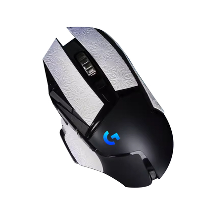 鼠标G502防滑贴雪花纹全包背贴hero有线侧边贴g502无线版脚贴