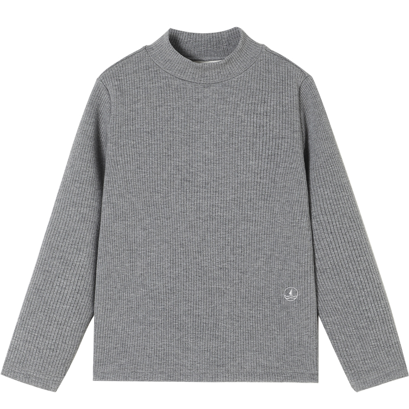 Navigare意大利小帆船儿童长袖打底衫男女中大童加绒加厚秋冬上衣