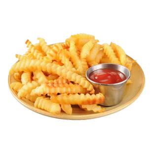 商用波纹形薯条大粗麦肯波浪曲薯条粗咸味油炸冷冻半成品空气炸锅