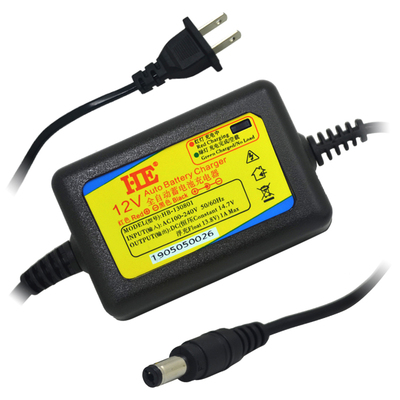 12V电瓶充电器铅酸圆孔13.8V1A