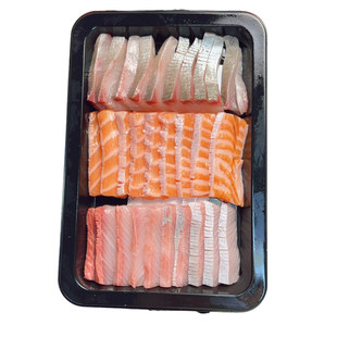 刺身拼盘三拼300g 台海红甘养殖章红三文鱼腩鲷鱼池鱼王冰鲜刺身