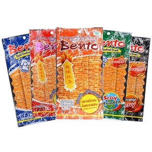 泰国进口bento拌多乐甜辣手撕辣鱿鱼片香辣海苔味即食鱿鱼干零食