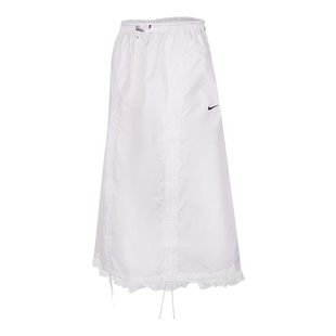 Nike耐克女裙子夏季新款刺绣蕾丝边轻薄透气运动半身裙II1948-100