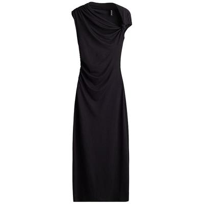 HM女装背心吊带连衣裙冬季斜肩型修身收腰扭结单肩礼服裙1265423