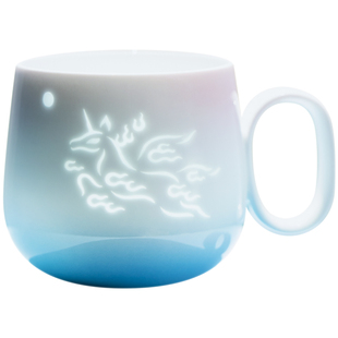 新年礼物飞马玲珑杯马年生肖杯子景德镇陶瓷文创手工马克杯情侣杯