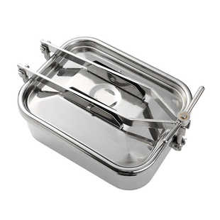 不锈钢方形快开人孔观察口密封盖板反应釜压力人孔配件卫生级人孔