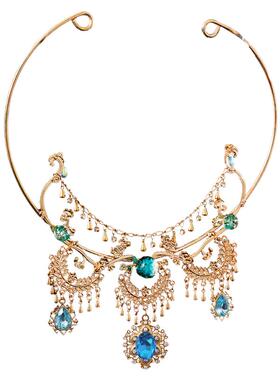 异域敦煌项圈华丽蓝色水钻