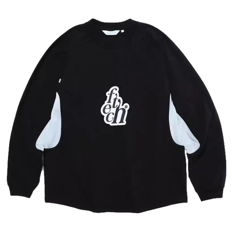 韩国设计师 FETCH23春秋新款 L/S FTR LOGO 印花宽松长袖T恤上衣