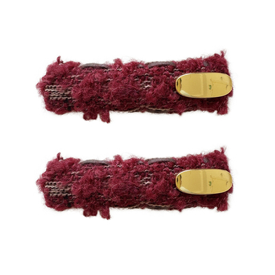 仲夏夜之梦小香编织复古红边夹