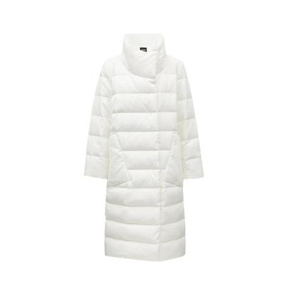 绫致Vero Moda羽绒服24秋冬气质90白鸭绒立领长款纯色外套