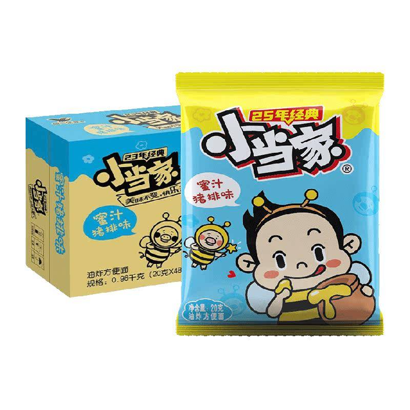 统一小当家干脆面干吃面蜜汁猪排味整箱装网红零食童年