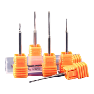 威特5A钨钢铣刀3.175双刃直槽铣刀密度板切割直刀数控雕刻机刀具