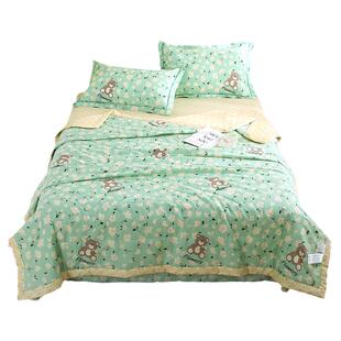 夏被空调被夏凉被纯棉全棉薄款双人单人儿童夏天薄被子四件套春秋