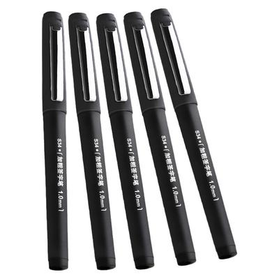 得力中性笔超粗黑色高档商务