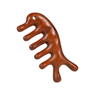 正品檀木梳经络梳手工檀木按摩梳头部男女刮痧疏通养发梳子通用梳