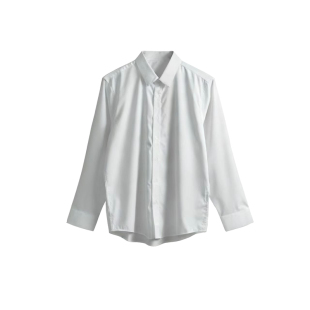 Tobefly商务百搭黑色白色衬衫长袖流行男装免烫修身衬衣25CS02