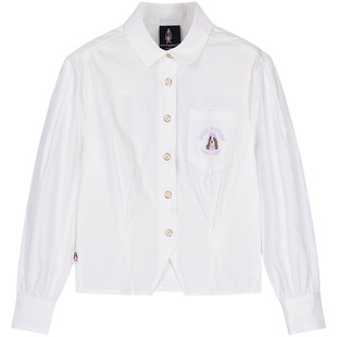 暇步士童装女童衬衫春秋新品大童学院风甜美衬衣儿童休闲透气上衣