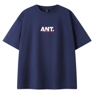 andtime美式凉感棉感短袖遇水显印花趣味设计户外运动速干T恤上衣