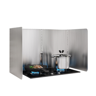 厨房挡油板炒菜防溅油烟机隔热隔油防油挡板煤气灶台耐高温不锈钢