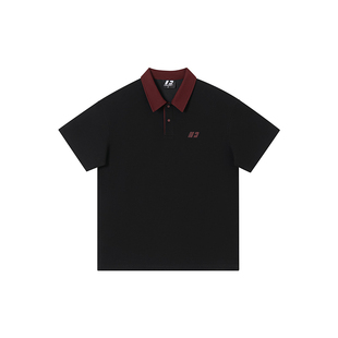 FORNINES曼巴棉撞色翻领短袖polo衫男女情侣上衣潮牌夏季半袖T恤
