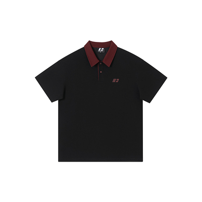 FORNINES曼巴棉撞色翻领短袖polo衫男女情侣上衣潮牌夏季半袖T恤