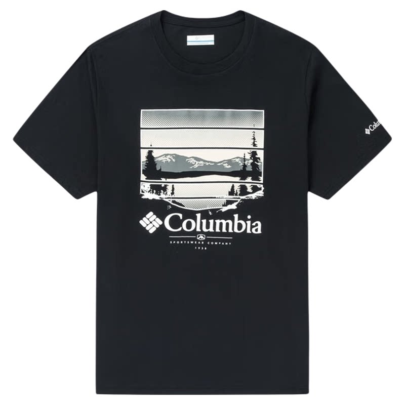 Columbia哥伦比亚男女款春夏户外运动纯棉舒适透气短袖T恤AE2959
