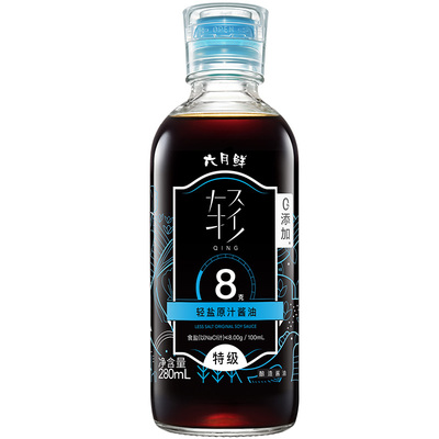 六月鲜8g轻盐特级原汁酱油280ml