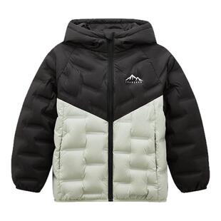 雪中飞kids儿童羽绒服冬季新款男童冬装轻薄女童保暖拼接羽绒外套