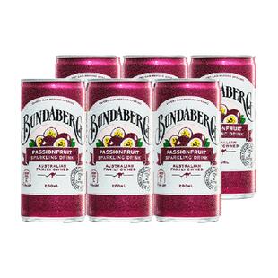 宾得宝Bundaberg澳洲进口百香果口味汽水200ml*6果汁气泡水饮料