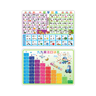 磁性九九乘法口诀表99除法幼儿拼音卡片墙贴小学基本单位换算磁力