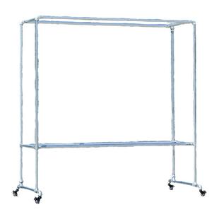 镀锌钢管晾衣架落地家用阳台防风挂衣户外室外双杆水管凉衣晒被子