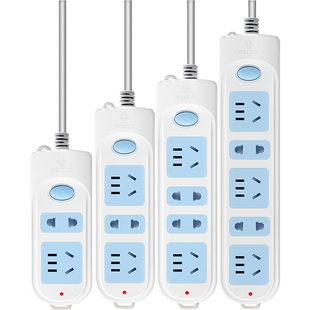 公牛插排带线1/1.8/3/4/5/10米插座0.5m短小排插板宿舍用学生家用