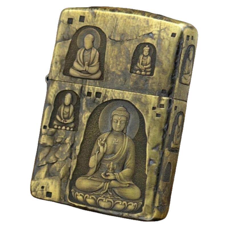 Zippo蚊版洞窟佛影五面浮雕盔甲