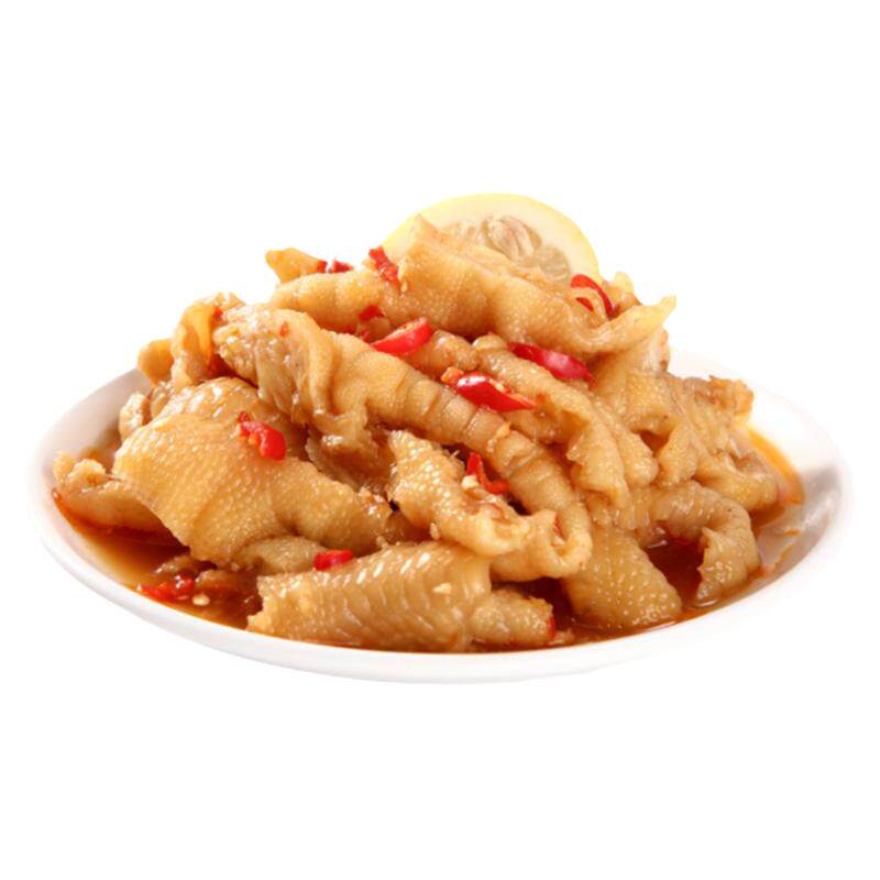 柠檬蒜香无骨鸡爪泡椒商用即食