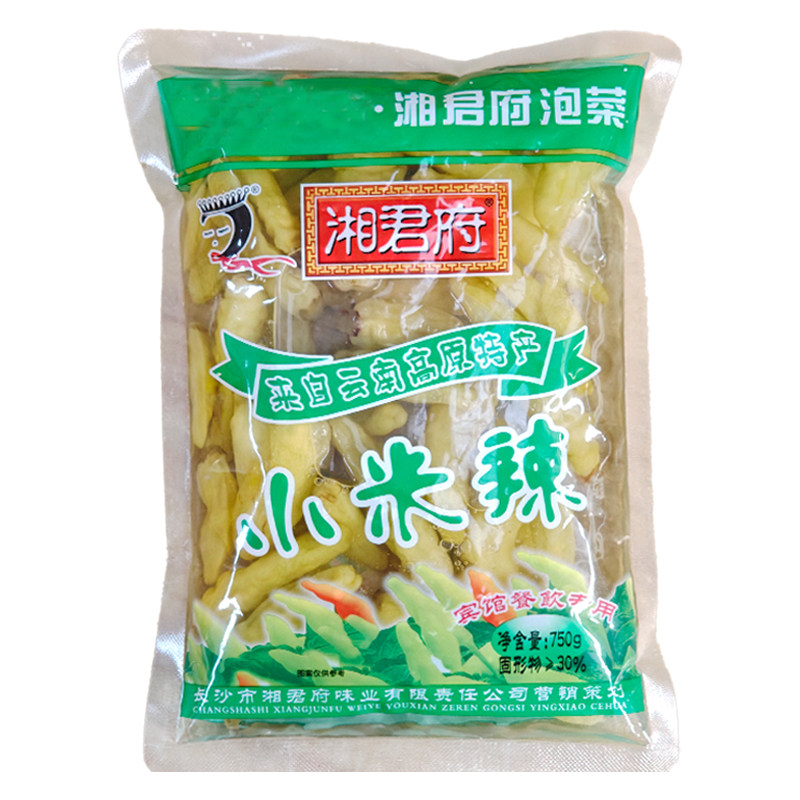 湘君府小米辣750g做泡椒凤爪食材野山椒泡菜做凤爪小米椒