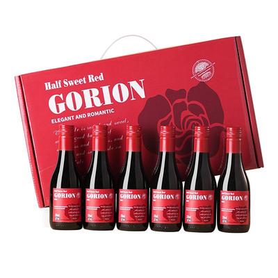玫瑰花语半甜红葡萄酒187ml*6瓶