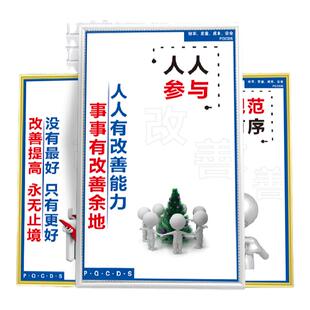 生产改善标语套装企业办公室车间工厂工地公司安全管理文化标准化管理现场持续改善上墙挂图KT板广告牌定制