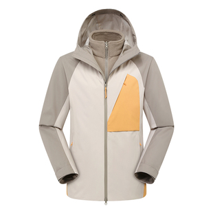 路宁好汉软壳冲锋衣男款三合一加绒户外滑雪服2025新款登山外套女