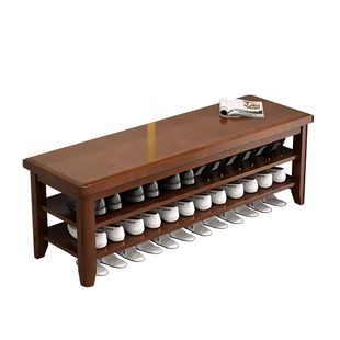 全实木换鞋凳入户门鞋柜可坐家用门口多层鞋架北欧现代简约一体凳