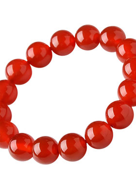 天然红玛瑙手链女款男情侣本命年