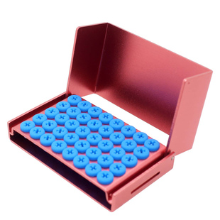 牙科40孔车针架金属铝合金高速车针低速磨头硅胶孔通用高压消毒盒