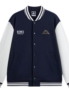卡帕美式复古撞色棒球服情侣款