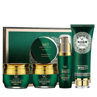 正品丹雪尼兰VC美白祛斑霜五件套套装男女色斑五合一祛黄中华古韵